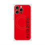 プレミアムスクエアケース with MagSafe［ SUPER PRIVATE - ロゴ - Red&Black ］
