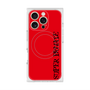 プレミアムスクエアケース with MagSafe［ SUPER PRIVATE - ロゴ - Red&Black ］