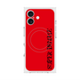 プレミアムスクエアケース with MagSafe［ SUPER PRIVATE - ロゴ - Red&Black ］