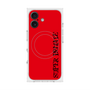 プレミアムスクエアケース with MagSafe［ SUPER PRIVATE - ロゴ - Red&Black ］