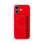 プレミアムスクエアケース with MagSafe［ SUPER PRIVATE - ロゴ - Red&Black ］