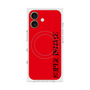 プレミアムスクエアケース with MagSafe［ SUPER PRIVATE - ロゴ - Red&Black ］