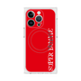 プレミアムスクエアケース with MagSafe［ SUPER PRIVATE - ロゴ - Red ］