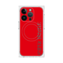 プレミアムスクエアケース with MagSafe［ SUPER PRIVATE - ロゴ - Red ］