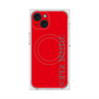プレミアムスクエアケース with MagSafe［ SUPER PRIVATE - ロゴ - Red ］
