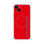 プレミアムスクエアケース with MagSafe［ SUPER PRIVATE - ロゴ - Red ］
