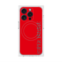 プレミアムスクエアケース with MagSafe［ SUPER PRIVATE - ロゴ - Red ］