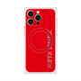 プレミアムスクエアケース with MagSafe［ SUPER PRIVATE - ロゴ - Red ］