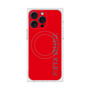 プレミアムスクエアケース with MagSafe［ SUPER PRIVATE - ロゴ - Red ］