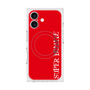 プレミアムスクエアケース with MagSafe［ SUPER PRIVATE - ロゴ - Red ］