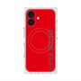 プレミアムスクエアケース with MagSafe［ SUPER PRIVATE - ロゴ - Red ］