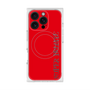 プレミアムスクエアケース with MagSafe［ SUPER PRIVATE - ロゴ - Red ］