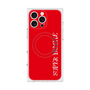 プレミアムスクエアケース with MagSafe［ SUPER PRIVATE - ロゴ - Red ］