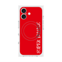 プレミアムスクエアケース with MagSafe［ SUPER PRIVATE - ロゴ - Red ］