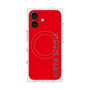 プレミアムスクエアケース with MagSafe［ SUPER PRIVATE - ロゴ - Red ］