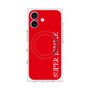 プレミアムスクエアケース with MagSafe［ SUPER PRIVATE - ロゴ - Red ］