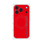 プレミアムスクエアケース with MagSafe［ SUPER PRIVATE - ロゴ - Red ］