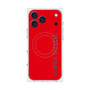 プレミアムスクエアケース with MagSafe［ SUPER PRIVATE - ロゴ - Red ］