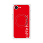 プレミアムスクエアケース with MagSafe［ SUPER PRIVATE - ロゴ - Red ］