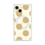 プレミアムスクエアケース with MagSafe［ シンプルドット - Beige ］