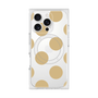 プレミアムスクエアケース with MagSafe［ シンプルドット - Beige ］