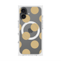 プレミアムスクエアケース with MagSafe［ シンプルドット - Beige ］