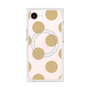 プレミアムスクエアケース with MagSafe［ シンプルドット - Beige ］