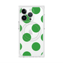 プレミアムスクエアケース with MagSafe［ シンプルドット - Green ］
