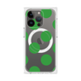 プレミアムスクエアケース with MagSafe［ シンプルドット - Green ］