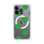 プレミアムスクエアケース with MagSafe［ シンプルドット - Green ］