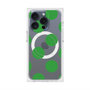 プレミアムスクエアケース with MagSafe［ シンプルドット - Green ］