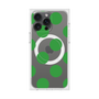 プレミアムスクエアケース with MagSafe［ シンプルドット - Green ］