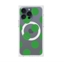 プレミアムスクエアケース with MagSafe［ シンプルドット - Green ］