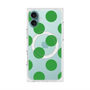 プレミアムスクエアケース with MagSafe［ シンプルドット - Green ］