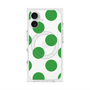 プレミアムスクエアケース with MagSafe［ シンプルドット - Green ］
