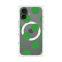 プレミアムスクエアケース with MagSafe［ シンプルドット - Green ］