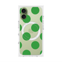 プレミアムスクエアケース with MagSafe［ シンプルドット - Green ］
