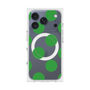プレミアムスクエアケース with MagSafe［ シンプルドット - Green ］