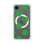 プレミアムスクエアケース with MagSafe［ シンプルドット - Green ］