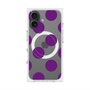 プレミアムスクエアケース with MagSafe［ シンプルドット - Purple ］