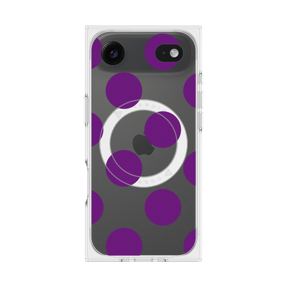 プレミアムスクエアケース with MagSafe［ シンプルドット - Purple ］