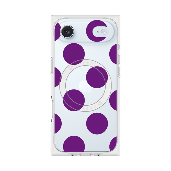 プレミアムスクエアケース with MagSafe［ シンプルドット - Purple ］