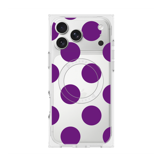 プレミアムスクエアケース with MagSafe［ シンプルドット - Purple ］