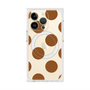 プレミアムスクエアケース with MagSafe［ シンプルドット - Brown ］