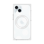 プレミアムスクエアケース with MagSafe［ シンプルドット - White ］