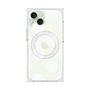 プレミアムスクエアケース with MagSafe［ シンプルドット - White ］