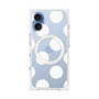 プレミアムスクエアケース with MagSafe［ シンプルドット - White ］