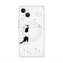 プレミアムスクエアケース with MagSafe［ 夢中に覗く三毛ねこ ］