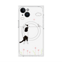 プレミアムスクエアケース with MagSafe［ 夢中に覗く三毛ねこ ］