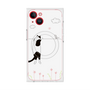 プレミアムスクエアケース with MagSafe［ 夢中に覗く三毛ねこ ］